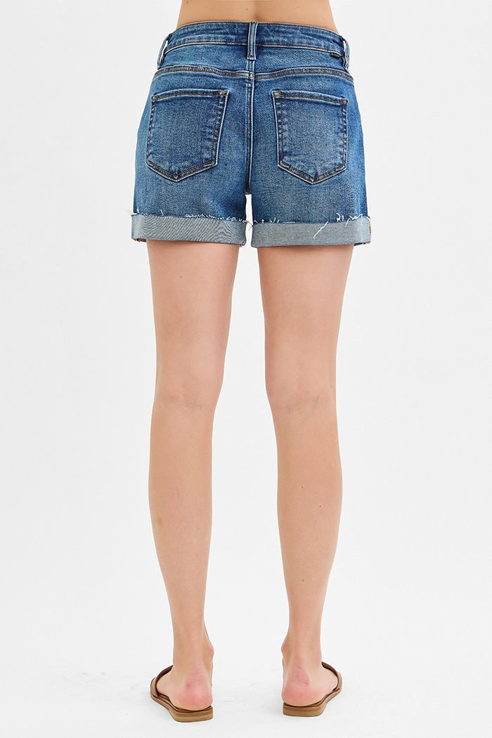 High Rise Wide Cuff Shorts