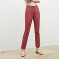Front image of a woman wearing the Hockley Jean in Rosewood | Lead