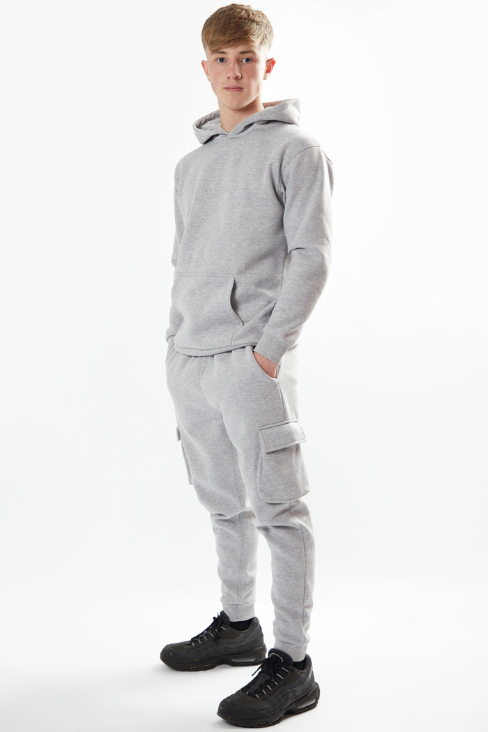 Holmdale Boys Fleece Tracksuit - Grey Marl