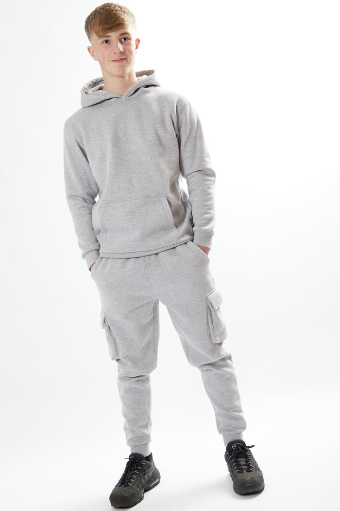 Holmdale Boys Fleece Tracksuit - Grey Marl
