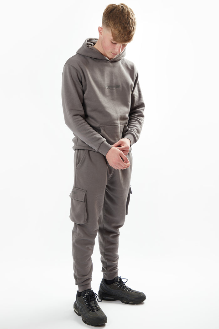 Holmdale Boys Fleece Tracksuit - Pewter