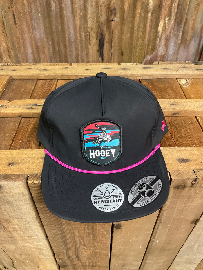 Hooey "Cheyenne" Black with Pin/Blue Patch