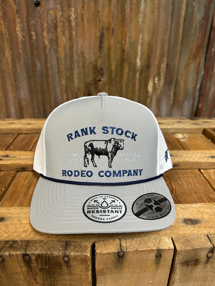 Hooey "Rank Stock" Grey and White Ballcap