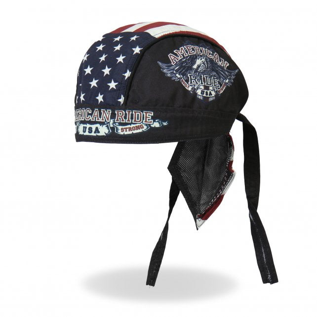 Hot Leathers American Ride Eagle Headwrap Premium Flag Du-Rag
