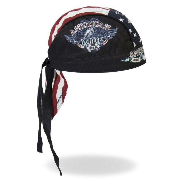 Hot Leathers American Ride Eagle Headwrap Premium Flag Du-Rag