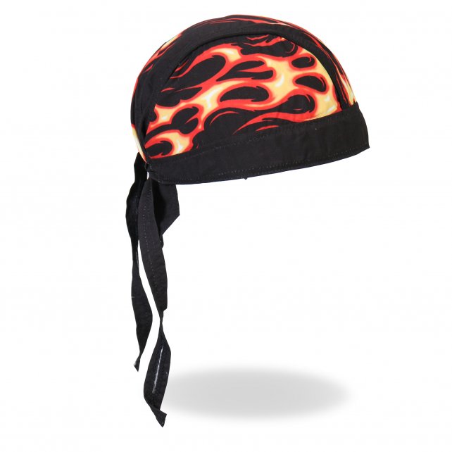 Hot Leathers Flames Headwrap Premium Motorcycle Durag