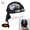 Hot Leathers Lone Wolf Headwrap Premium Motorcycle Durag - No Club