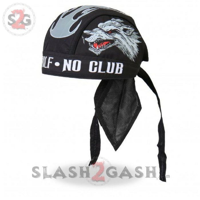 Hot Leathers Lone Wolf Headwrap Premium Motorcycle Durag - No Club