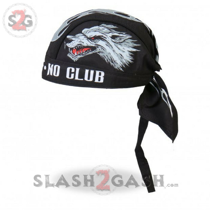 Hot Leathers Lone Wolf Headwrap Premium Motorcycle Durag - No Club