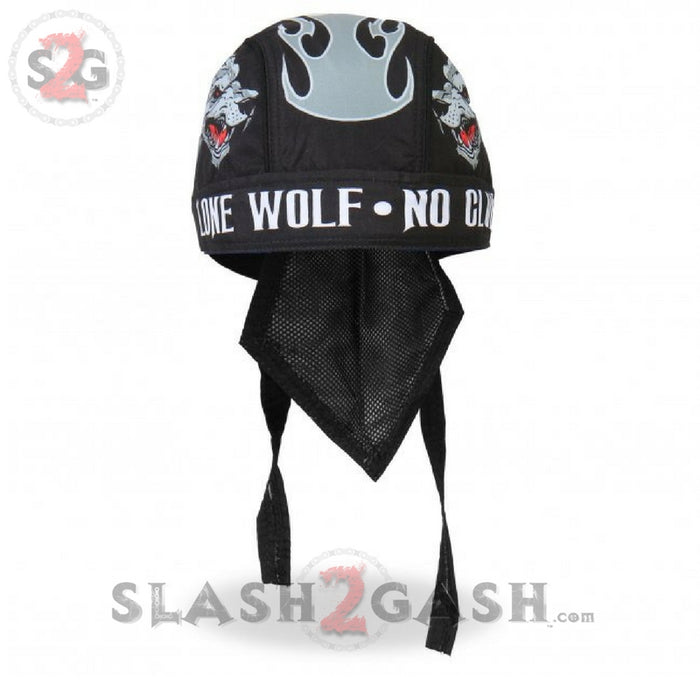 Hot Leathers Lone Wolf Headwrap Premium Motorcycle Durag - No Club
