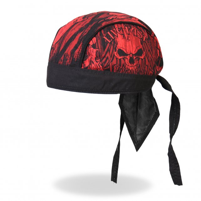 Hot Leathers Over The Top Tribal Skull Headwrap Premium Biker Du-Rag