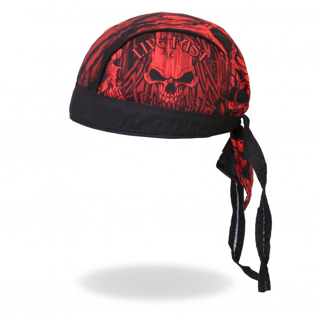 Hot Leathers Over The Top Tribal Skull Headwrap Premium Biker Du-Rag