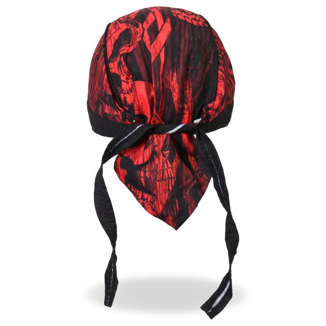 Hot Leathers Over The Top Tribal Skull Headwrap Premium Biker Du-Rag