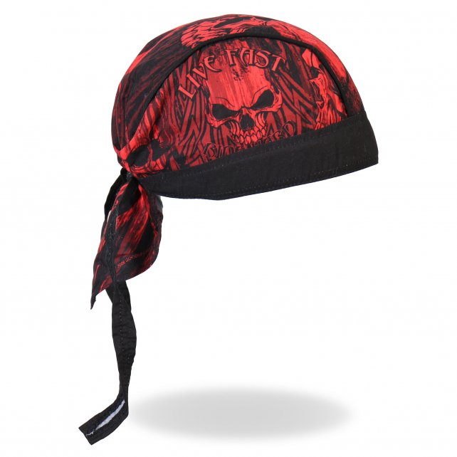 Hot Leathers Over The Top Tribal Skull Headwrap Premium Biker Du-Rag