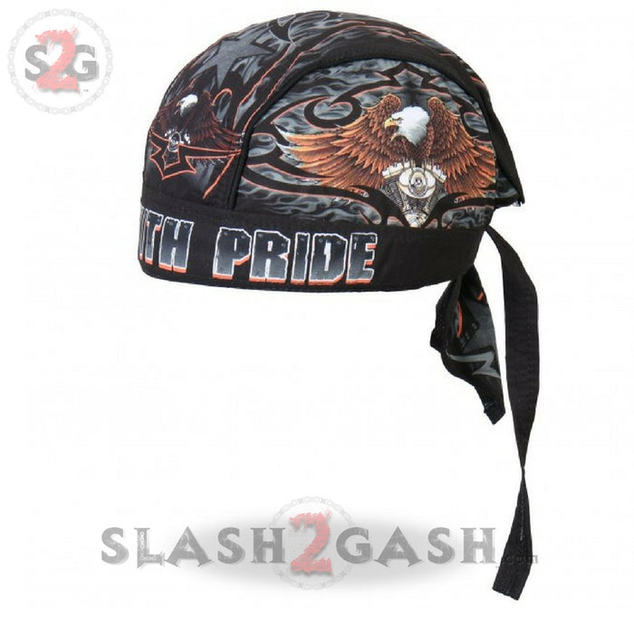 Hot Leathers Premium Eagle Headwrap - Ride With Pride Durag
