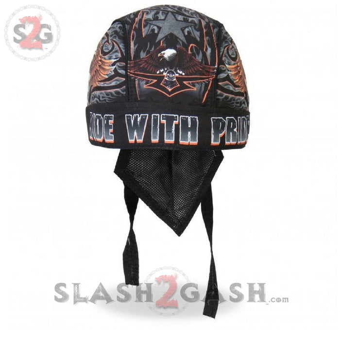 Hot Leathers Premium Eagle Headwrap - Ride With Pride Durag