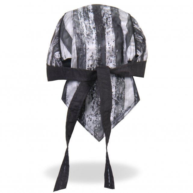 Hot Leathers Premium Headwrap - Flag Skull Motorcycle Durag