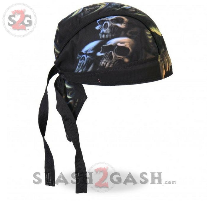 Hot Leathers Skull Cavern Headwrap Premium Motorcycle Durag