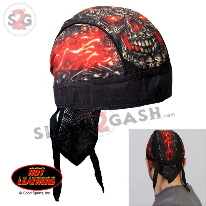 Hot Leathers Skull Made Of Skulls Headwrap Premium Motorcycle Durag
