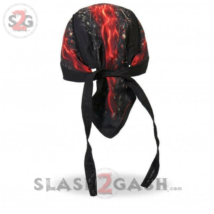 Hot Leathers Skull Made Of Skulls Headwrap Premium Motorcycle Durag
