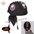 Hot Leathers Stencil Skull Headwrap Premium Biker Du-Rag Live Free Doo Rag