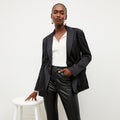 Image of a woman wearing the Hyo Jacket in Black | Lead
