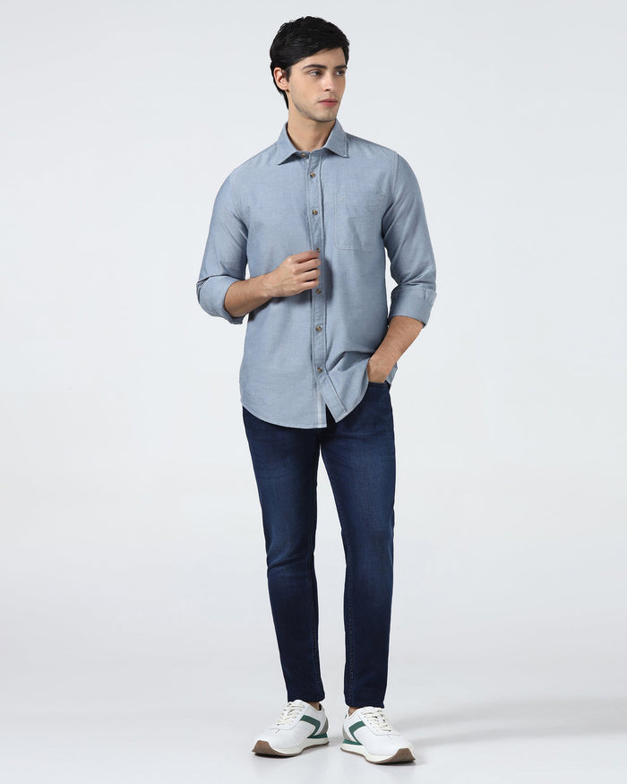 Indigo Superflex Skinny Cropped Jeans - Kingston