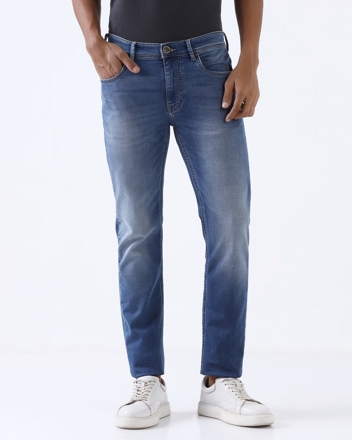 Indigo Superflex Slim Fit Jeans - Aidan