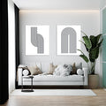 Modern Wall Art Set Infinity, Abstract Wall Decor, Abstract Painting, Abstract Canvas Art Print