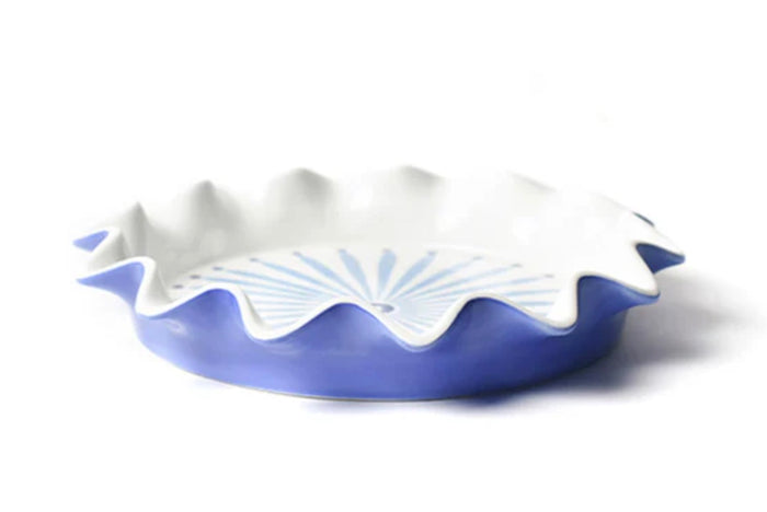Iris Blue Burst Ruffle Pie Dish (Small)