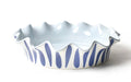 Iris Blue Drop Ruffle Pie Dish (Large)
