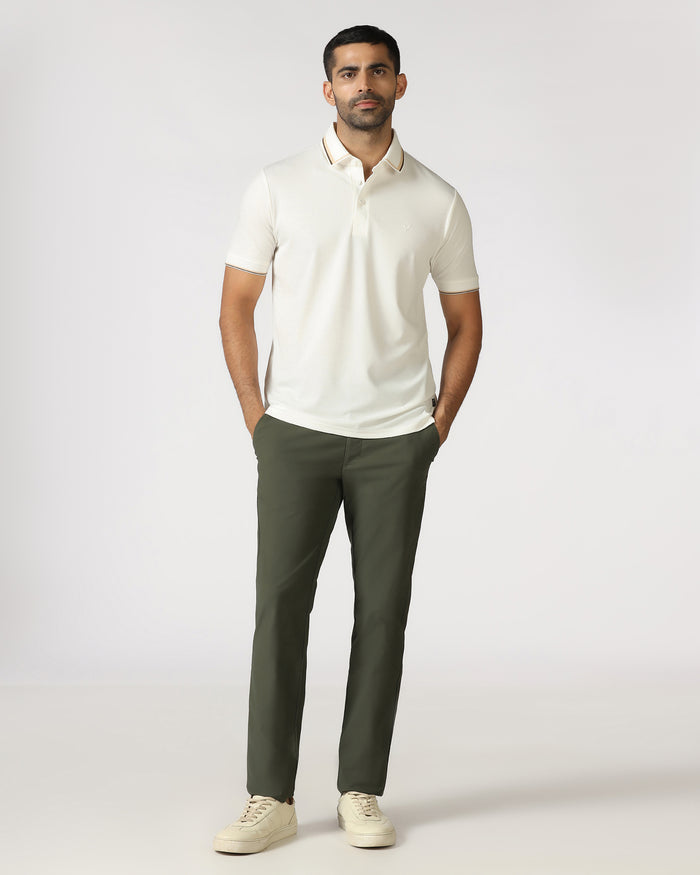 Ivory White TechPro Textured Polo - Titan
