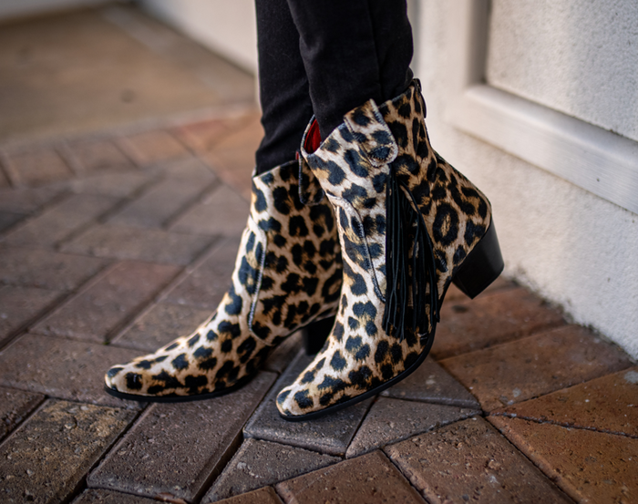 Jaguar Fringe Bootie