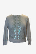 Jane Wheeler Sequin Cream Cardigan