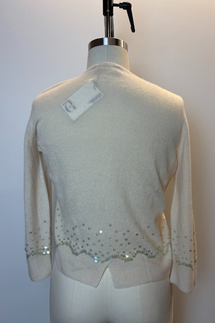 Jane Wheeler Sequin Cream Cardigan image 2