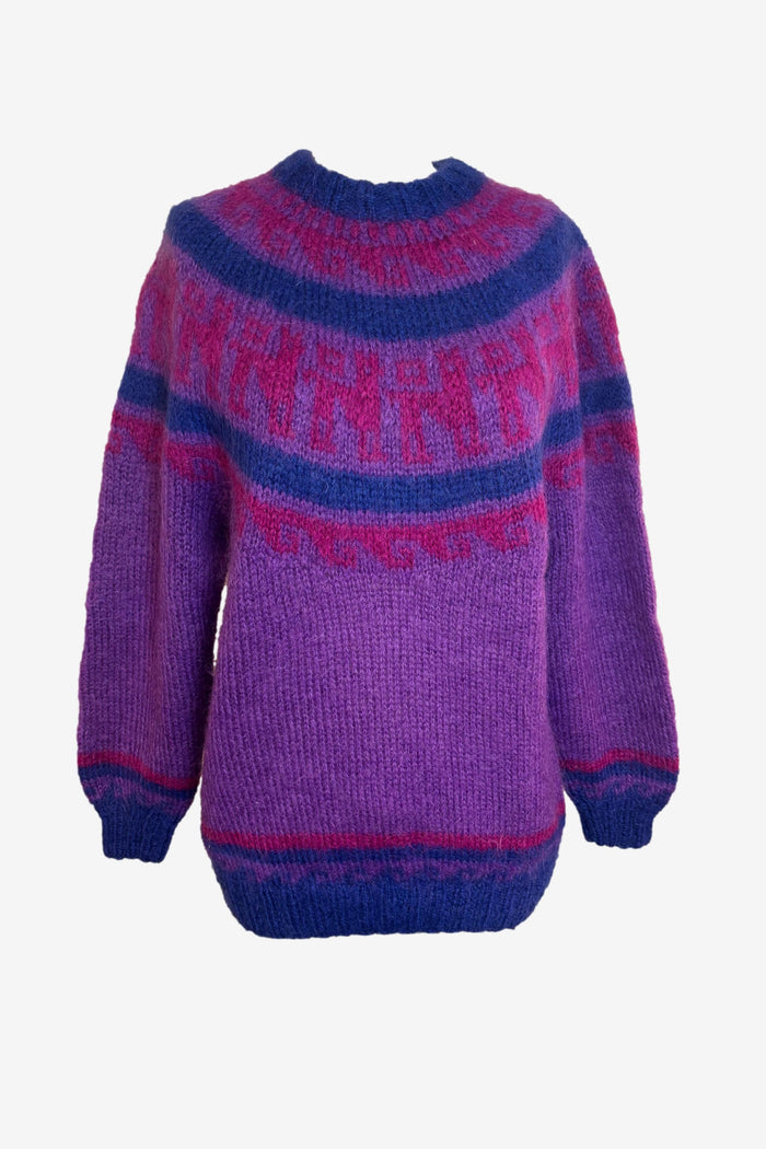 Jennifer Purple Mohair Sweater