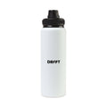 Jett Aluminum Chug Lid Hydration Bottle - 32 Oz. - White | Custom Branded | Lemon Print