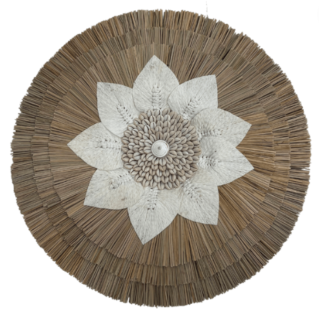 Kasey Cowrie Shell Circle Wall Decor