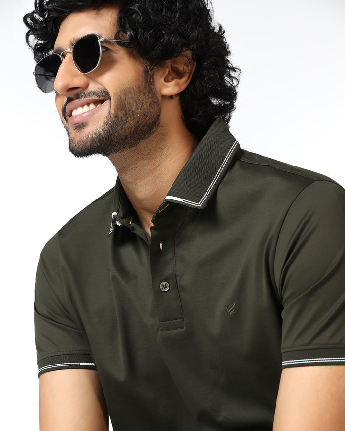 Kelp Solid Polo - Mond