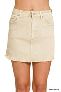 Khaki Denim Skirt