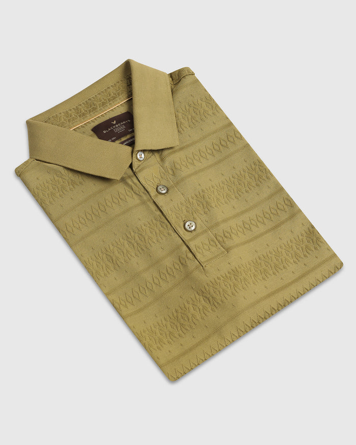Khaki Textured Polo - Tomb