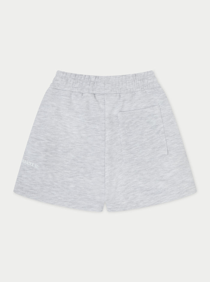 KIDS RAW SEAM SHORTS - GREY MARL