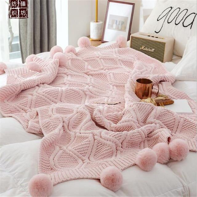 Knitted Blanket Sofa Throw Blankets - foxberryparkproducts