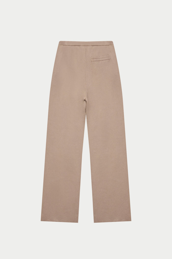 KNITTED RELAXED JOGGERS - BEIGE