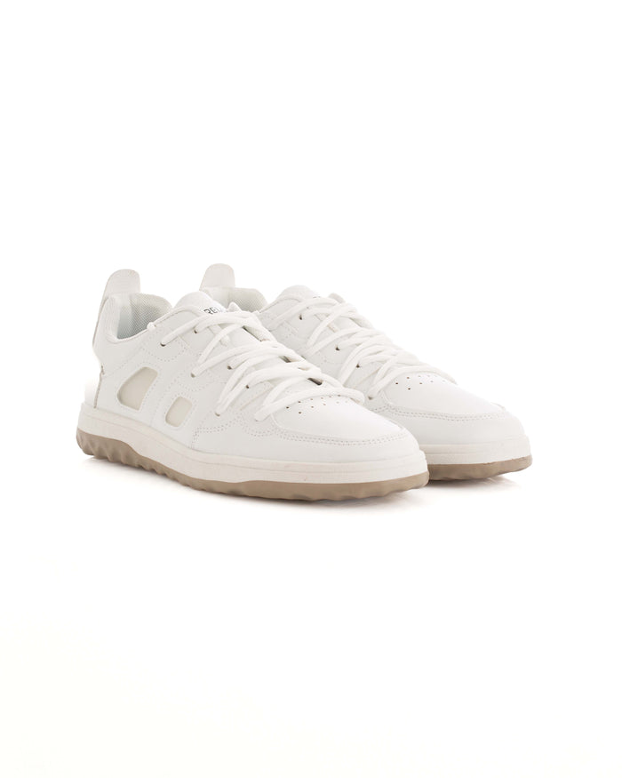 Lace-Up Leather Chunky Sneakers