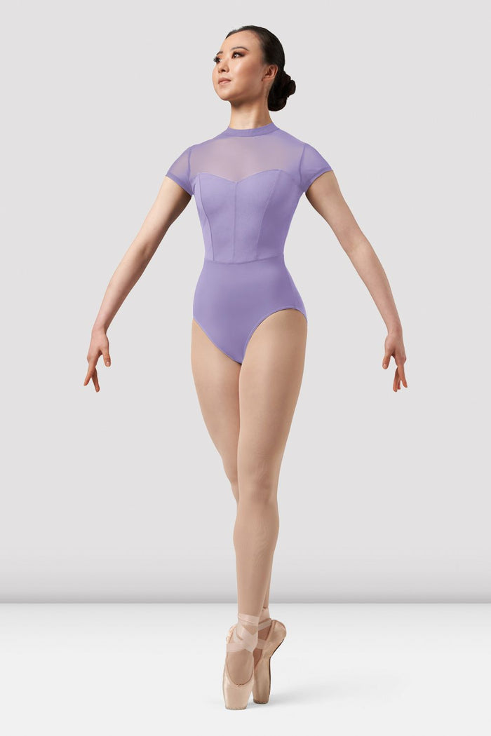 Ladies Mirella Chevron Cap Sleeve Leotard