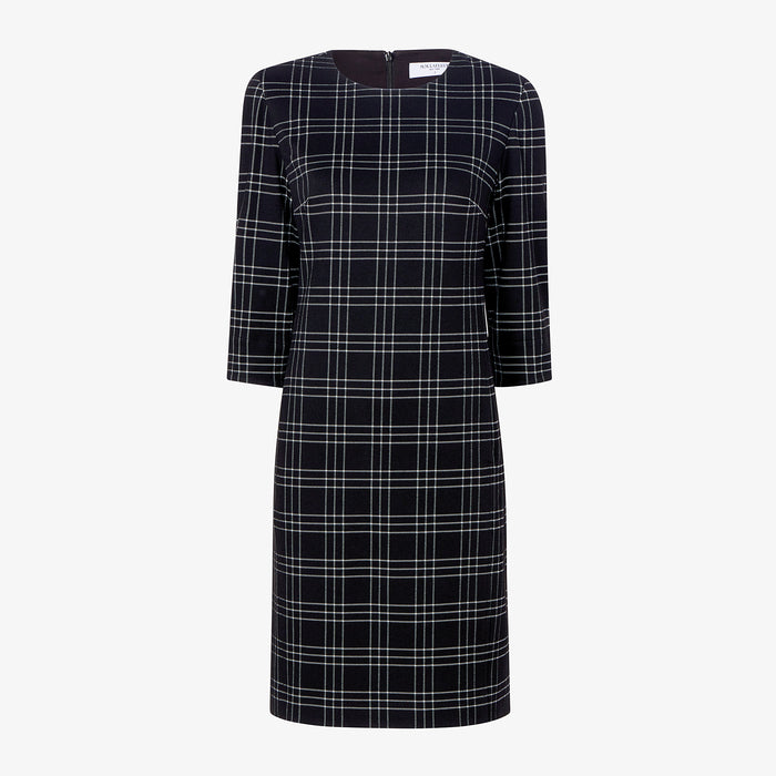 packshot image of the lancia dress in black/white