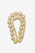 Large Cream Beaded Necklace image 0