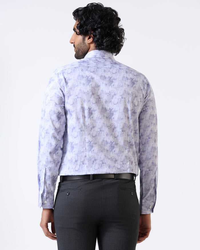 Lavender Abstract Printed Shirt - Piano