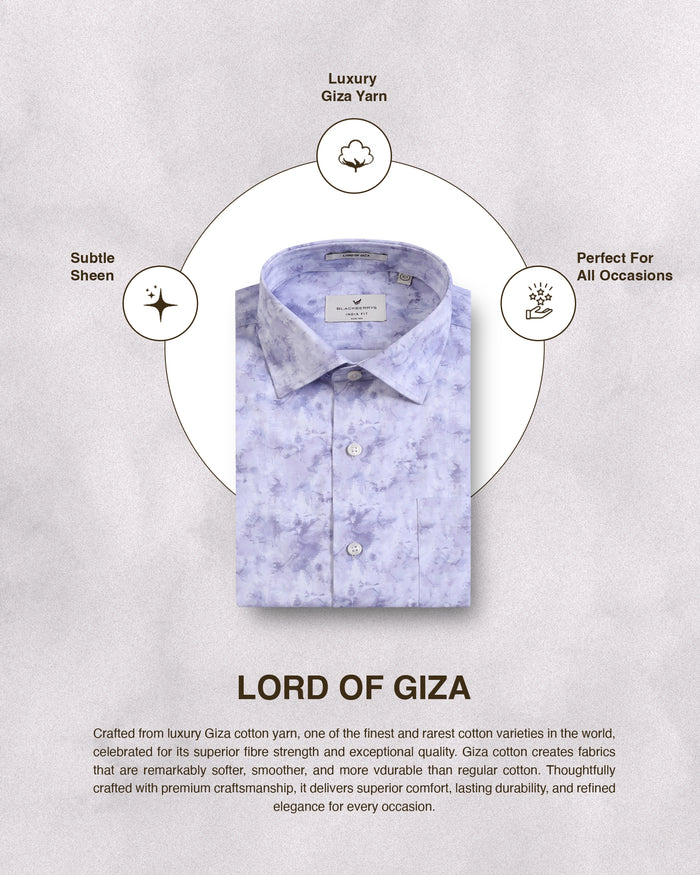 Lavender Abstract Printed Shirt - Piano